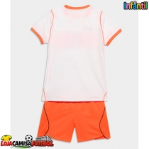 Camisa de Futebol Países Baixos Equipamento Secundário Infantil Mundo 2026 Manga Curta (+ Calças curtas)